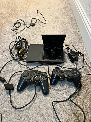 Sony playstation slim black - playstation,